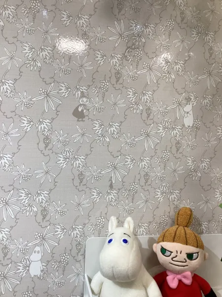 ムーミン柄に癒されます。