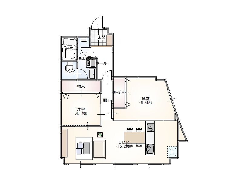 3DKの間取りを２LDKにリノベーション！