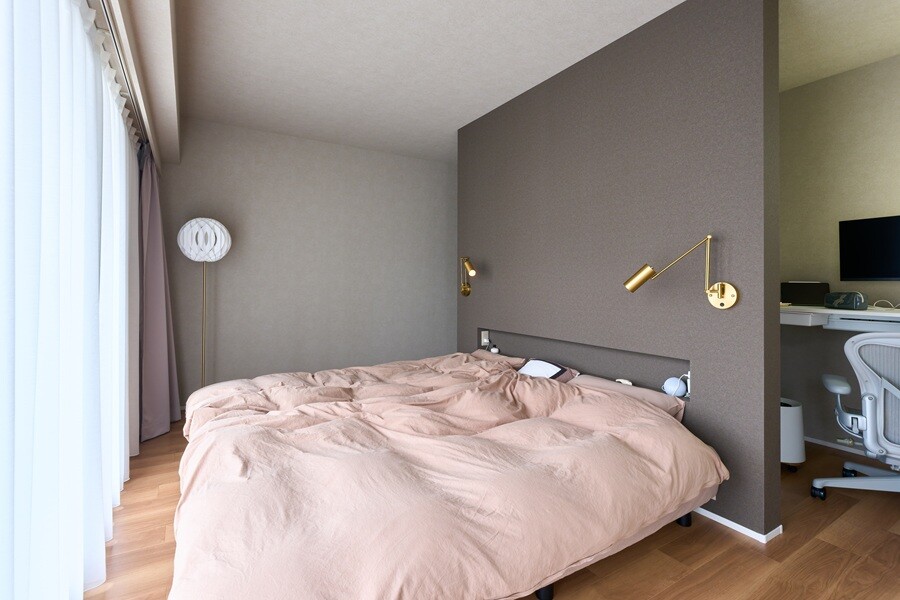 寝室にあえて壁を作りました。