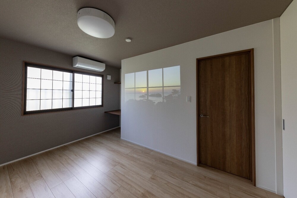 ゆっくり映像を楽しめる寝室空間